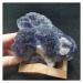 Natural Crystal Rough 1109.7gRare Purple Blue Ladder Fluorite and Crystal columnar paragenetic Specimen Quartz gem Stone Furniture