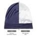 2-Piece Silk Satin Bonnet Set for Men with Natural Curly Hair - Black & Navy Blue - Buy Online on GoSupps.com
