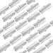 TOAOB 100pcs Silver Iron Ribbon Ends 20mm Bracelet Bookmark Pinch Crimp Clamp Cord End Fastener Clasps for Leather Suede Jewelry Making