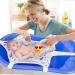 Premium Baby Bath Seat Support Net | Patterned Mesh with Six Safety Corners | Newborn Bath Sling | 35x21 Size - Buy Online on GoSupps.com