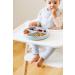 Kindsgut Aquamarine Silicone Learning Plate - Non-Slip Suction Cup BPA-Free & FDA-Compliant for Safe Mealtime - Buy Online on GoSupps.com