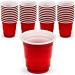 DecorRack 2 Oz Shot Glasses Plastic Shot Cup Disposable Party Cups Mini Cups Shot Glasses Red (40 Pack)