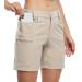 Willit women hiking cargoshorts stretch golf active shorts hiking pants outdoor summer shorts light quick -drying breathable with bags waterproof m khaki
