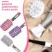 Curved Vented Boar Bristle Hair Brushes - Fast Drying & Detangling - 3 Pack (White/Pink/Purple) - Buy Online on GoSupps.com