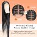 Brinbea 36 HD Lace Front Knotless Box Braided Wig with Baby Hair | Black Synthetic Cornrow Twist Braid Wigs - Buy Online on GoSupps.com