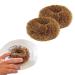 DOKLY Coconut Cleaning Scourers - Pack of 2 | Eco-Friendly Dish Cleaners | Multi-Purpose Scrub Set | Biodegradable Kitchen & Bathroom Scrubbers