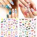 12 Sheets Butterfly Nail Art Stickers - Self-Adhesive Flower Pattern Decals for Women & Girls | Colorful, Mixed Design Manicure Decorations - Buy Online on GoSupps.com