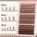 Yawamica Brown Lash Clusters - Fluffy 10-16mm D Curl Individual Lashes | 300pcs Eyelash Extensions for DIY at Home - Buy Online on GoSupps.com