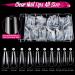 600 PCS Acrylic False Nail Tips Kit with Glue, Glitter, Foil, Rhinestones, Clipper, File, Brush, Buffer - Clear Full Cover Fake Nails Set by FANDAMEI - Buy Online on GoSupps.com