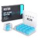 NECTUR 7 Pair Reusable Ear Plugs for Sleeping 22 DB NRR Noise Cancelling Soft Silicone Earbuds Waterproof & Wax Moldable Earplugs for Ease in Work Concerts Swimming & Mowing (Light Blue)