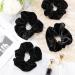4-Piece Black Hair Tie Set - Elastic Hair Tapes Soft Ponytail Holders & Hair Jewelry for Women & Girls - Buy Online on GoSupps.com