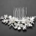 Wedding Bridal Hair Combs Vintage Imitation Crystal Hairpins Prom Jewelry Gold Silver Flower Pattern Hair Accessories Pins Women Silver - Buy Online on GoSupps.com