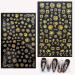 10 Sheets Gold Flowers Nail Art Stickers - 3D Self-Adhesive Floral Decals for Women | Metallic Nail Decor & Manicure Accessories - Buy Online on GoSupps.com