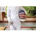 Epee Fencing Sport Mask - CE350N Certified with Padded Bib, Anti-Glare Finish, Adjustable Strap - USA Flag Pattern X-Small - Buy Online on GoSupps.com