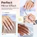 Modelones Chrome Nail Powder Set - White Pearl Effect 4Pcs Powder, Silicone Brush, Cotton Swabs & Color Display Sticks - Buy Online on GoSupps.com