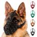 MUROM Leather Dog Muzzle German Shepherd Adjustable Breathable Doberman Dalmatian Setter Basket Medium Large Breeds Black Brown Red Green (Black Medium) Black M