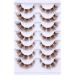 Brown Lash Clusters False Eyelashes Brown Eyelashes Natural Look Wispy Lashes Individual Lashes Extensions Natural Cluster Lashes by GVEFETIEE A- Natural - Buy Online on GoSupps.com