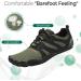 SAGUARO Men's Women's Barefoot Trail Running Shoes - Breathable Non-Slip Fitness Shoes in Army Green - Size 42 EU - Buy Online on GoSupps.com
