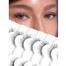 Wispy Cat Eye Lashes False Eyelashes Natural 10mm Short Lashes Pack Soft Strip Eyelashes 3D Volume C Curl Natural Eyelashes 7 Pair Siligli Eyelashes S53 Charming 5-10MM