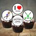 PRECUT Hockey Cupcake Toppers Field Hockey Theme Edible Mini Cake Decorations - Edible Hockey Party Decorations Hockey Cake Topper Field Hockey Edible Cupcake Toppers (48) - Buy Online on GoSupps.com