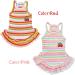 PETPUBGNZS Cute Dog Dress for Small Dogs Girl Birthday Puppy Clothes Spring Summer Dog Outfits Rainbow Colorful Striped Cherry Princess Pet Tutu Skirt Doggie Cat Chihuahua Yorkies Dresses XL (Suggest 10-14 lbs) Red - Buy Online on GoSupps.com