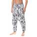 perdontoo Men's Drawstring Cotton Loose Boho Aladin Yoga Harem Pants Unisex Trousers 34 Style 13