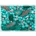 2.3 oz Czech Bohemia Glass Pressed Beads Mix - Turquoise Green Copper Crystal Silver - Handmade - Buy Online on GoSupps.com