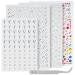 Rhinestones Stickers 4 Sheets Self Adhesive Rhinestones for Face Bling Jewel Stickers Crystal Gem Stickers for Crafts Makeup Face Hair Assorted Size with Tweezer