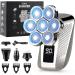 Head Shavers for Men IPX7 Skull Shaver 7D Rechargeable Rotary Shaver 5-in-1 Bald Men's Shaver Electric Razor Grooming Kit with Nose Trimmer and Hairdresser's Scissors - Buy Online on GoSupps.com