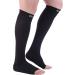 Doc Miller Open Toe Compression Socks 30-40mmHg - Medical Stockings (S-XXXXXL) in Black - 1 Pair for Optimal Support & Comfort - Buy Online on GoSupps.com
