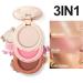 RoseFlower 3-in-1 Highlighting Blush & Contour Palette | Portable Concealer Set for All Skin Types | Makeup Gift for Girls & Women - Buy Online on GoSupps.com