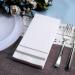 200 Pack Disposable Guest Towels - Linen-Feel Paper Hand Towels for Bathroom, Kitchen, Parties, Weddings - White/Silver Napkins - Buy Online on GoSupps.com