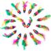 Chiwava 24PCS 5 Rattle Cat Toys with Feather Rainbow Rope - Interactive Mouse Kitten Toy - Buy Online on GoSupps.com