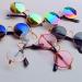 MMMiao Metal Frame Small Round Pet Sunglasses for Special Tidal Glasses for Cats or Small Dogs 1Pack (Golden+Blue) - Buy Online on GoSupps.com