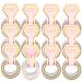 Deutrnew Bridesmaid Gifts Set Include 12 Pack Spiral Hair Ties with Laser Diamond Card for Bachelorette Party Bridal Shower Wedding Favors Souvenirs Decorations. (Champagne) Champagne Champagne Gold Clear Rose Gold White