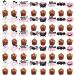 Halloween Cupcake Topper Picks Halloween Pumpkin Bat Spider Web Skull White Ghost Cupcake Decorations for Halloween Birthday Party favor Supplies