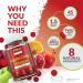 High Strength Apple Cider Vinegar Gummy 1000mg with The Mother - 90 Vegan Gummies - Vitamin C, B12, B6, Folic Acid - Pomegranate & Beetroot Complex - Buy Online on GoSupps.com