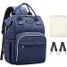Viedouce Waterproof Baby Changing Bag | Large Capacity Diaper Backpack with Diaper Support & Stroller Straps - Blue - Buy Online on GoSupps.com