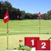 9-Piece Large Numbered Golf Flags Set - 20'' x 14'' Oversize Putting Green Flags - White Numbers 1-9 - 420D Nylon - Yard, Indoor, Outdoor, Backyard, Garden - Buy Online on GoSupps.com