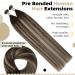 Ugeat 35cm Keratin Bonding Sticks - 100% Remy Hair Extensions Ash Blonde Highlights #P18/613 Flat Tip 50 Straws 14 Inch Hot Fusion - Buy Online on GoSupps.com
