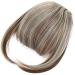 Clip In Bangs Hair Extensions - Neat Front Full Bangs Fringe, Light Brown & Bleach Blonde, Straight Hairpiece for Women - Buy Online on GoSupps.com
