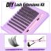 DIY Eyelash Extension Kit with Strong Glue - Wispy Lash Clusters - False Lashes Set C13 - Buy Online on GoSupps.com