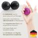2x Biodegradable DBT Skills Hedgehog Ball - Magnetic Acupressure Stress Relief & Massage | Black 47mm | Boost Concentration & Alleviate Tension - Buy Online on GoSupps.com