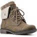 CLIFFS BY WHITE MOUNTAIN Women's Duena Boot 9 Wide Olive - Stylish Fabric & Fleece Design - Buy Online on GoSupps.com