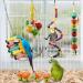 MQUPIN Bird Parrot Toys 12 Pack Budgie Toys Parrots Cage Toys Hanging Swing Climbing Shredding Perches Toys Ladders Sepak Takraw Parrot Bite Toy Cockatiel Toys for Parakeet Budgerigar M-7.9inch - Buy Online on GoSupps.com