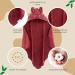 Liomio Hooded Baby Towel 100x100cm - Bordeaux - 100% Cotton Soft & Cozy | Oeko-Tex Certified | Perfect Baby Shower Gift | Made in EU - Buy Online on GoSupps.com