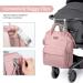 Viedouce Baby Diaper Backpack | Waterproof Large Capacity Baby Bag with Diaper Support & Stroller Belts - Rosa-01 - Buy Online on GoSupps.com