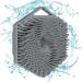 Credit massager hexagonal silicone head skin massager shampoo brush silicone shampoo brush silicone head skin massage shampoo brush for children adults women men gray