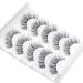 DZANIK Natural 3D Faux Mink Eyelashes - 5 Pairs, Cat Style, D Curl, 8-14mm, Soft Strip Lashes - Natural Look - Buy Online on GoSupps.com