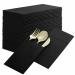 Disposable Linen-Feel Dinner Napkins with Built-in Flatware Pocket, 50-Pack BLACK Prefolded Cloth Like Paper Napkins For Dinner, Wedding Or Party 50 Black